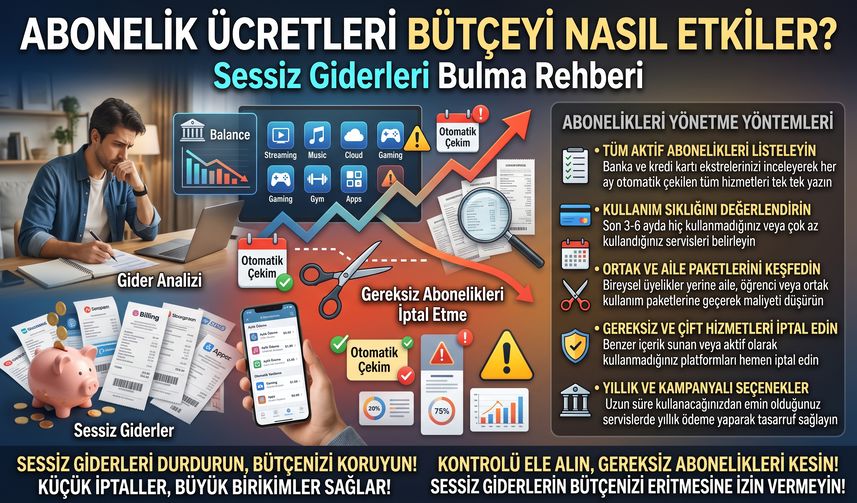 Abonelik Ücretleri Bütçeyi Nasıl Etkiler? Sessiz Giderleri Bulma Rehberi
