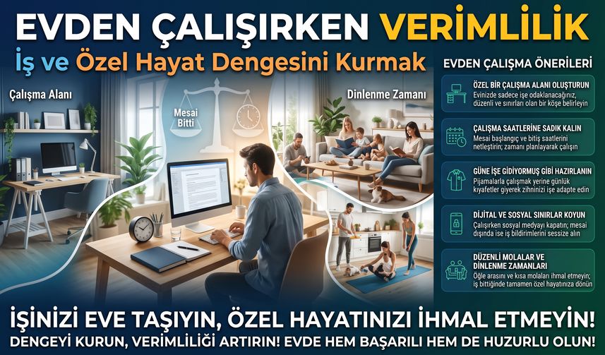 Evden Çalışırken Verimlilik: İş ve Özel Hayat Dengesini Kurmak