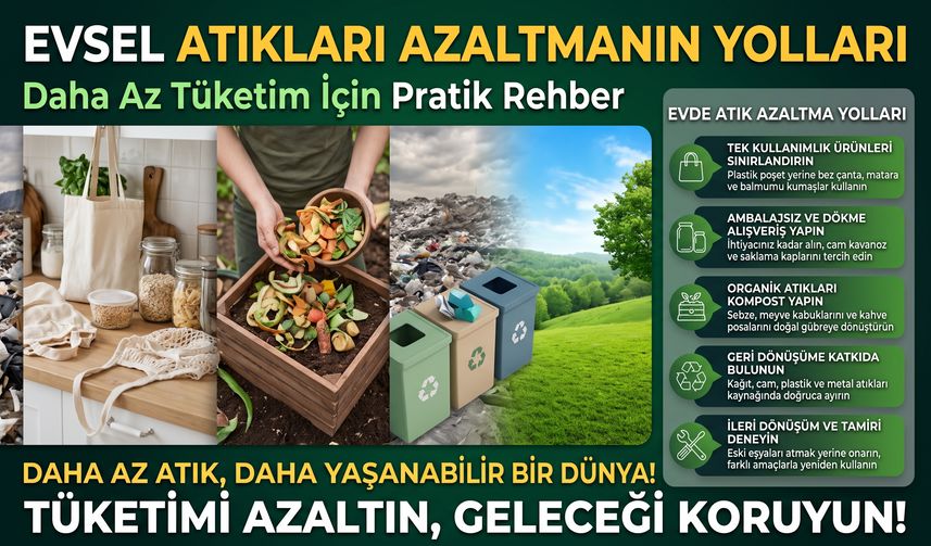 Evsel Atıkları Azaltmanın Yolları: Daha Az Tüketim İçin Pratik Rehber