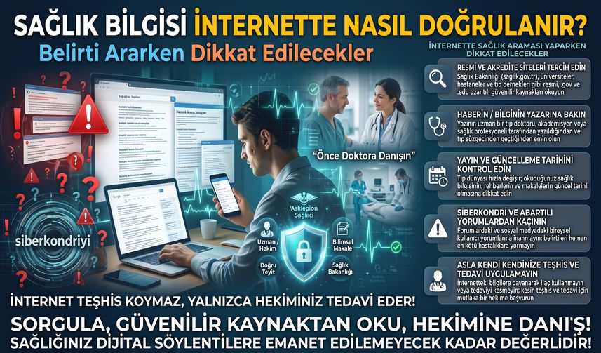 Sağlık Bilgisi İnternette Nasıl Doğrulanır? Belirti Ararken Dikkat Edilecekler
