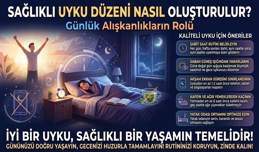 Sağlıklı Uyku Düzeni Nasıl Oluşturulur? Günlük Alışkanlıkların Rolü