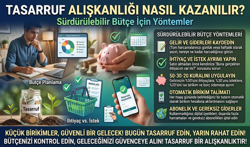 Tasarruf Alışkanlığı Nasıl Kazanılır? Sürdürülebilir Bütçe İçin Yöntemler