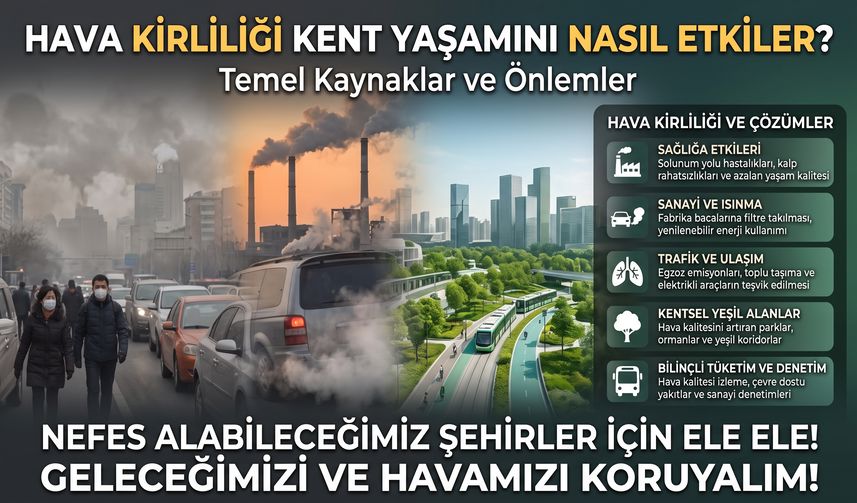 Hava Kirliliği Kent Yaşamını Nasıl Etkiler? Temel Kaynaklar ve Önlemler