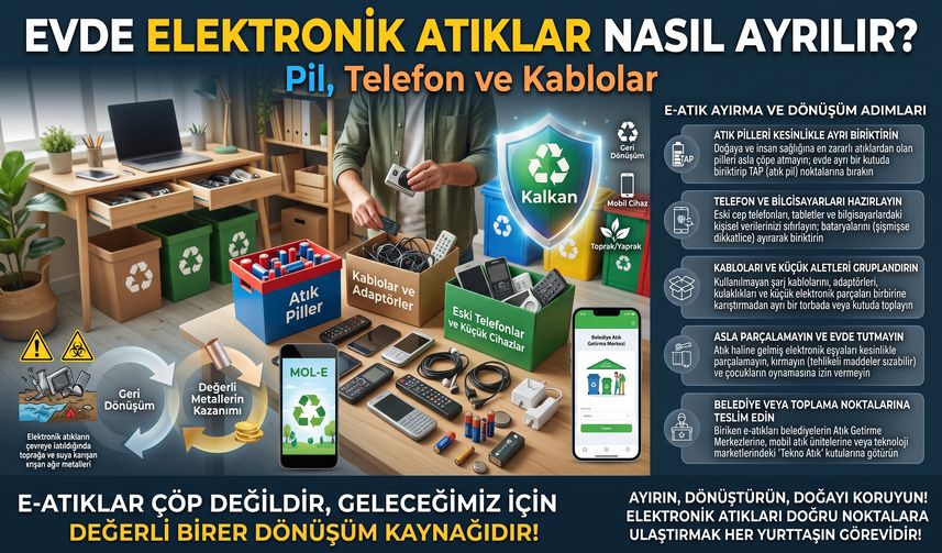 Evde Elektronik Atıklar Nasıl Ayrılır? Pil, Telefon ve Kablolar