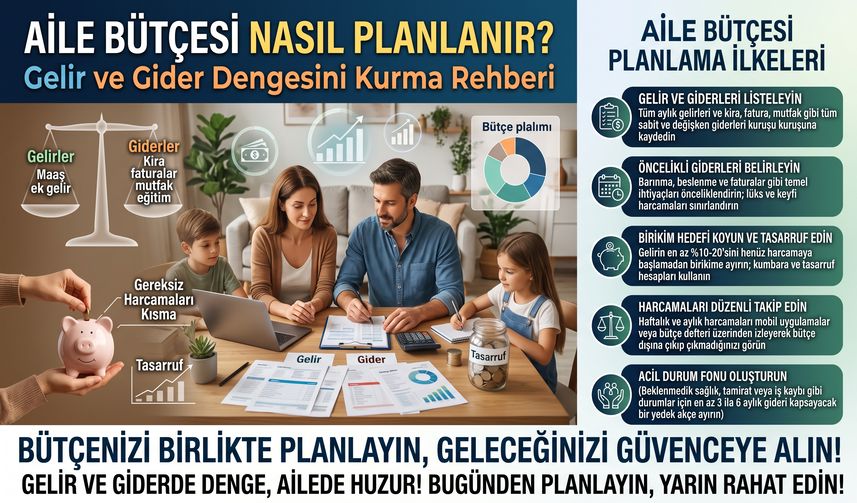Aile Bütçesi Nasıl Planlanır? Gelir ve Gider Dengesini Kurma Rehberi