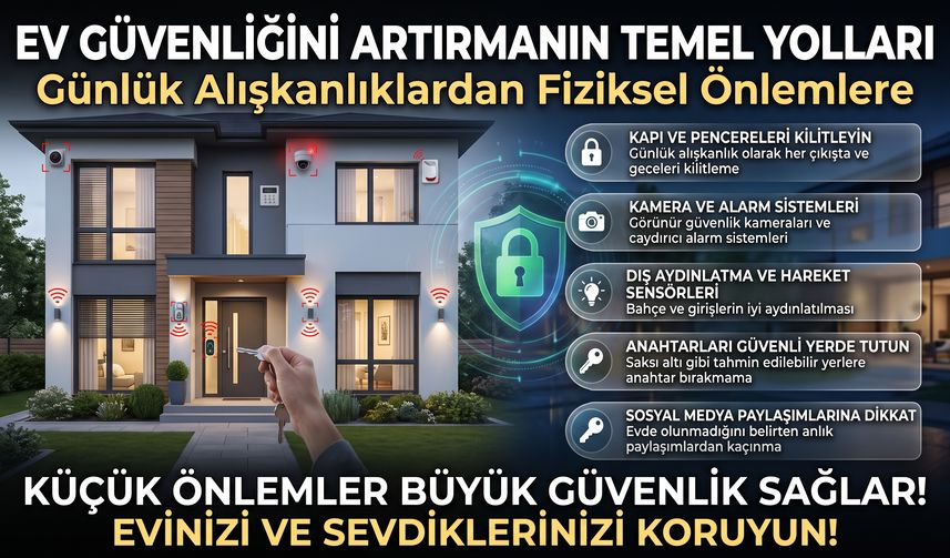Ev Güvenliğini Artırmanın Temel Yolları: Günlük Alışkanlıklardan Fiziksel Önlemlere