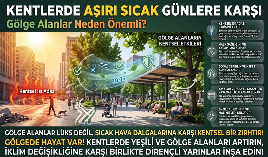 Kentlerde Aşırı Sıcak Günlere Karşı Gölge Alanlar Neden Önemli?
