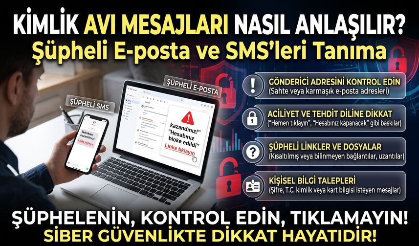 Kimlik Avı Mesajları Nasıl Anlaşılır? Şüpheli E-posta ve SMS'leri Tanıma